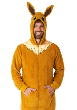 Opposuits Pokémon Eevee Costume Onesie For Adults 6 Opposuits Pokémon Eevee Costume Onesie For Adults -Halloween Costumes adult pokemon eevee costume onesie alt 1