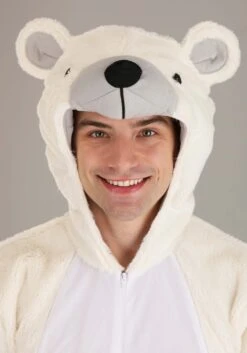 Polar Bear Costume Onesie For Adults 8 Polar Bear Costume Onesie For Adults -Halloween Costumes adult polar bear costume onesie alt 2