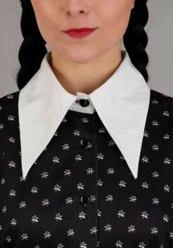 Women's Wednesday Addams Polka Dot Costume Dress 14 Women's Wednesday Addams Polka Dot Costume Dress -Halloween Costumes adult polka dot wednesday addams costume dress alt 4