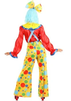 Posh Polka Dot Clown Costume For Women -Halloween Costumes adult posh polka dot clown costume alt 4