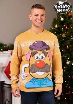 Mr. Potato Head Sweater For Adults -Halloween Costumes adult potato head sweater alt 1