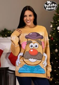 Mr. Potato Head Sweater For Adults -Halloween Costumes adult potato head sweater alt 3