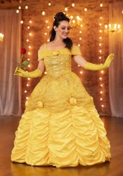 Premium Disney Belle Costume For Women 17 Premium Disney Belle Costume For Women -Halloween Costumes adult premium belle costume alt 3