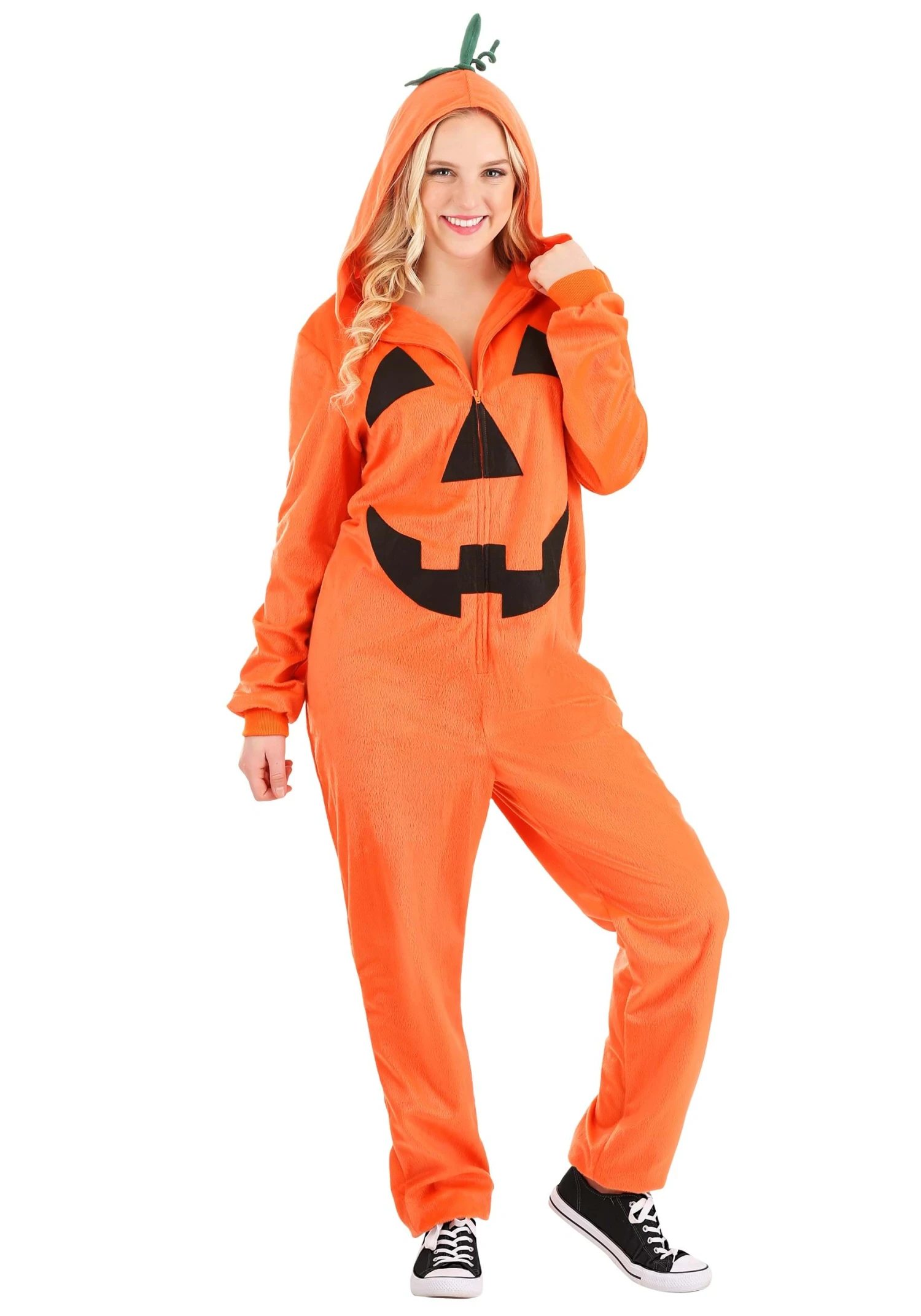 Adult Pumpkin Jumpsuit Costume 5 Adult Pumpkin Jumpsuit Costume - Image 3