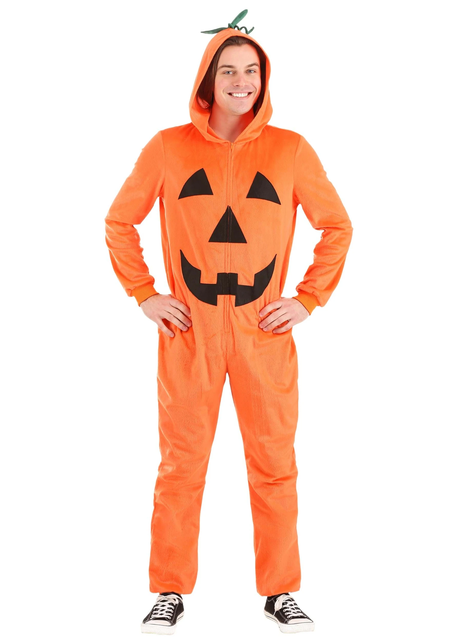 Adult Pumpkin Jumpsuit Costume 3 Adult Pumpkin Jumpsuit Costume