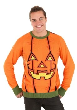 Pumpkin Halloween Sweater For Adults -Halloween Costumes adult pumpkin halloween sweater 3