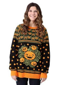 Adult Pumpkin Patch Halloween Sweater -Halloween Costumes adult pumpkin sweater alt 5