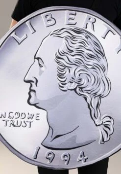 Silver Quarter Costume For Adults 8 Silver Quarter Costume For Adults -Halloween Costumes adult quarter costume alt 2