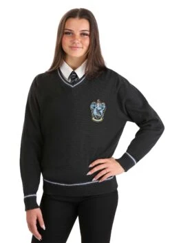 Adult Harry Potter Ravenclaw Uniform Sweater -Halloween Costumes adult ravenclaw uniform harry potter sweater alt 3 1