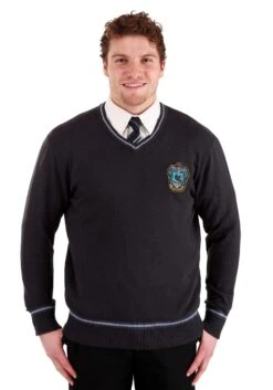 Ravenclaw Uniform Harry Potter Sweater For Adults 11 Ravenclaw Uniform Harry Potter Sweater For Adults -Halloween Costumes adult ravenclaw uniform harry potter sweater alt 3