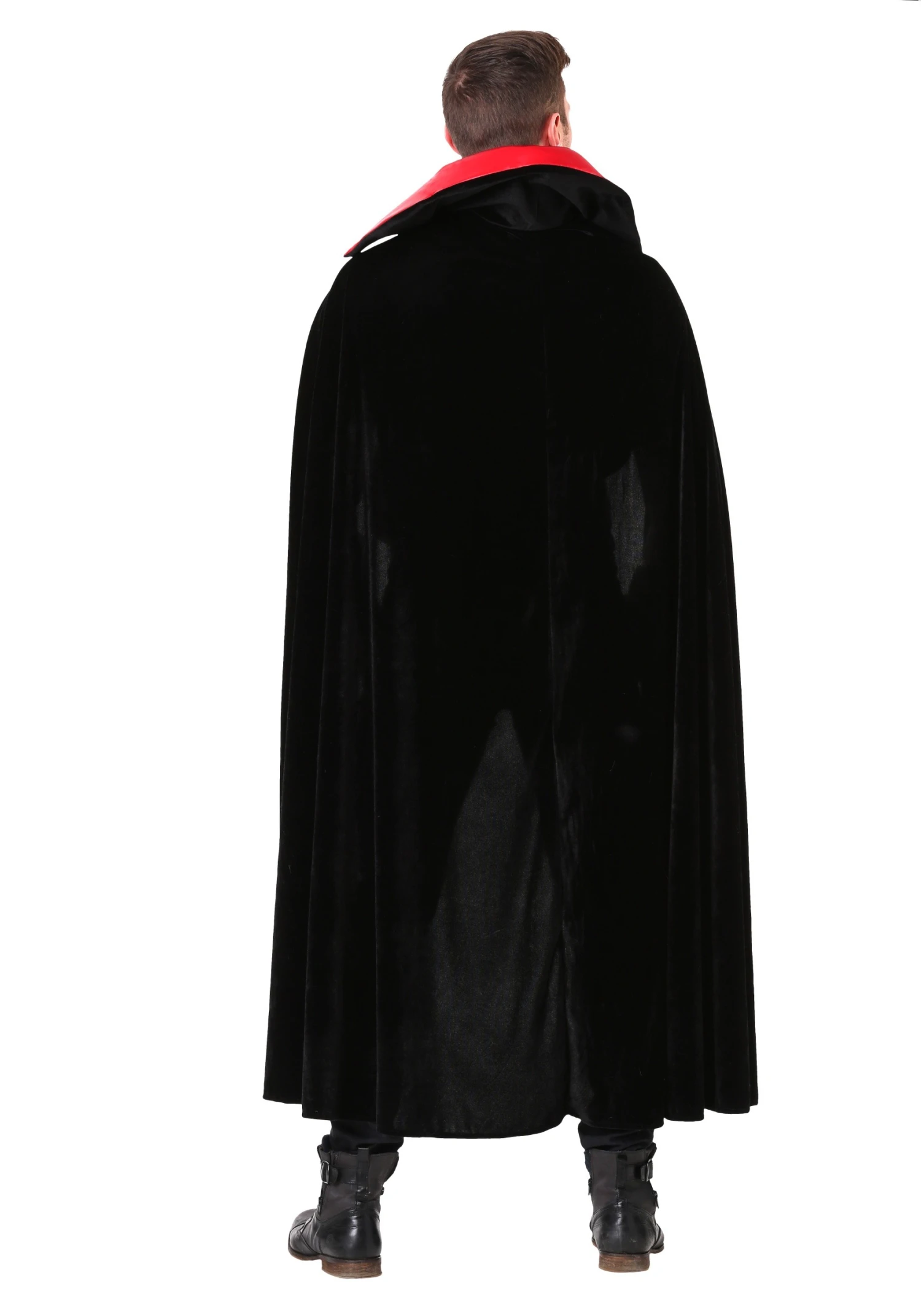 Red Vampire Costume Cloak For Adults 5 Red Vampire Costume Cloak For Adults - Image 3