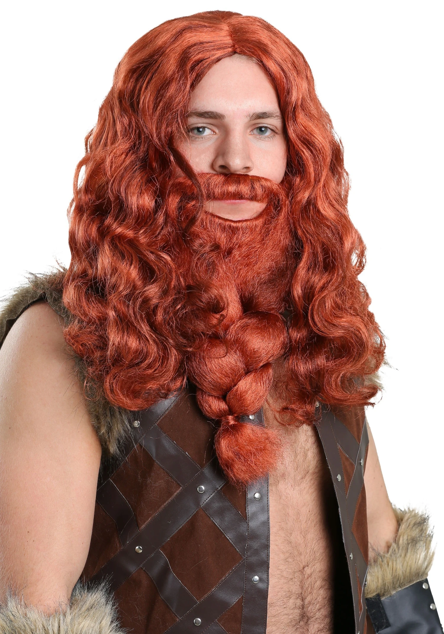 Men's Red Viking Wig And Beard Set 3 Men's Red Viking Wig And Beard Set
