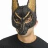 Fun World Rhinestone Anubis Mask For Adults -Halloween Costumes adult rhinestone anubis mask