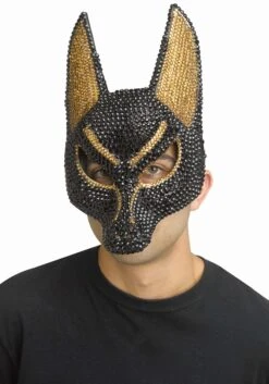 Fun World Rhinestone Anubis Mask For Adults