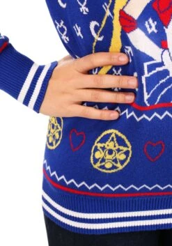 Sailor Moon Fair Isle Adult Ugly Christmas Sweater -Halloween Costumes adult sailor moon fair isle ugly christmas sweater alt 5
