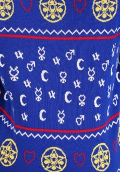 Sailor Moon Fair Isle Adult Ugly Christmas Sweater -Halloween Costumes adult sailor moon fair isle ugly christmas sweater alt 9