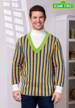 Sesame Street Bert Cosplay Knit Sweater For Adults