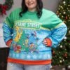 Adult Sesame Street Christmas Sweatshirt -Halloween Costumes adult sesame street christmas sweater