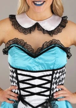 Women's Sexy Dark Alice Costume Dress 12 Women's Sexy Dark Alice Costume Dress -Halloween Costumes adult sexy dark alice costume alt 3