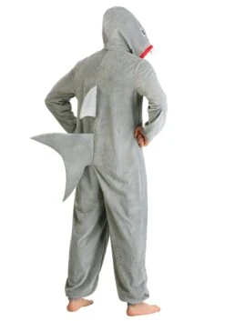 Adult Shark Costume Onesie -Halloween Costumes adult shark onesie back