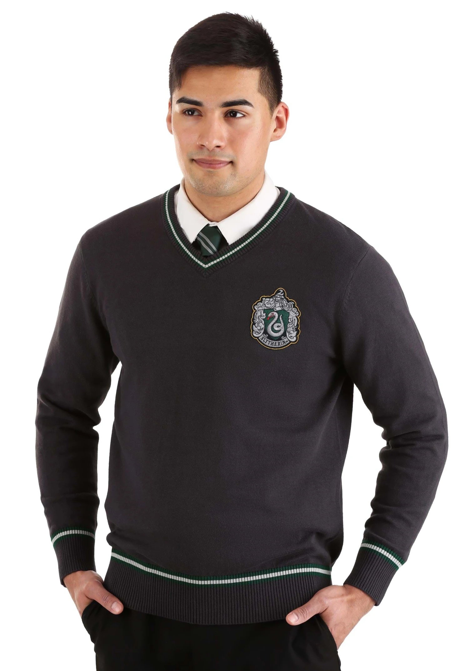 Adult Harry Potter Slytherin Uniform Sweater 6 Adult Harry Potter Slytherin Uniform Sweater - Image 4