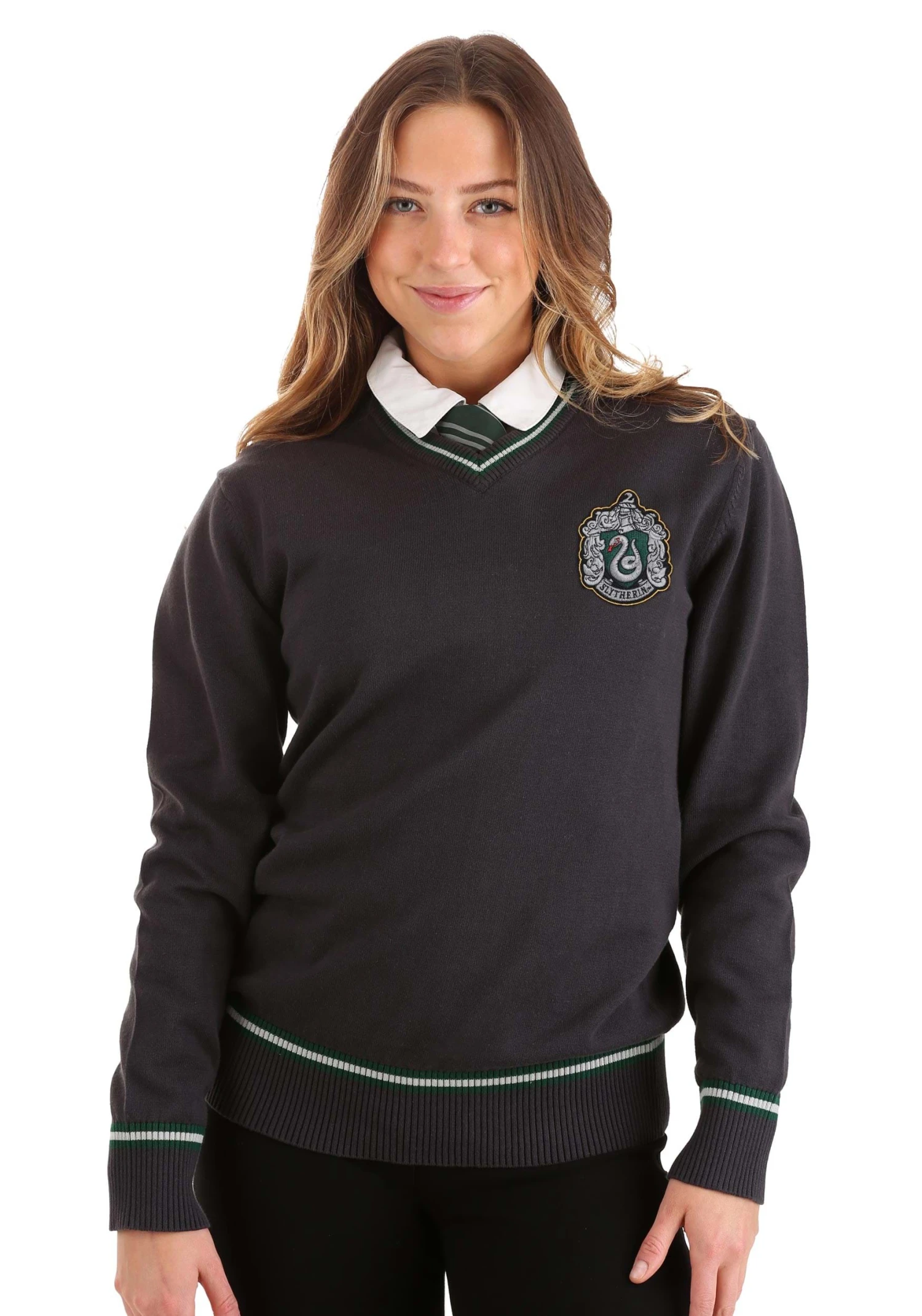 Adult Harry Potter Slytherin Uniform Sweater 7 Adult Harry Potter Slytherin Uniform Sweater - Image 5