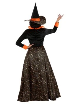 Adult Sparkling Orange Witch Costume 5 Adult Sparkling Orange Witch Costume -Halloween Costumes adult sparkling orange witch alt 1