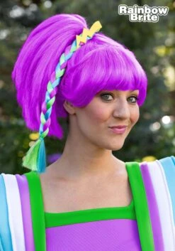 Women's Stormy Rainbow Brite Costume Wig