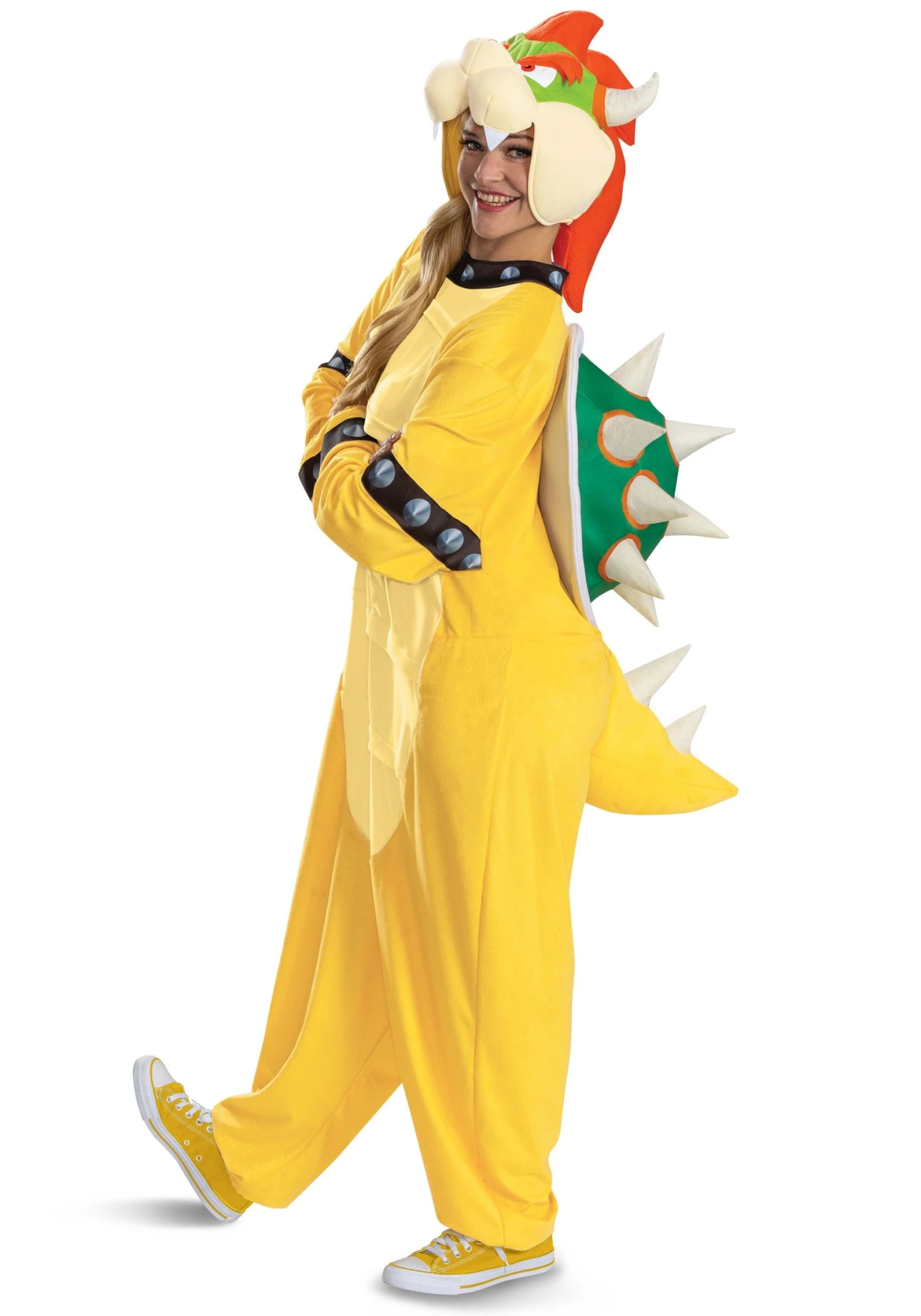 Disguise Adult Super Mario Bowser Hooded Jumpsuit Costume 4 Disguise Adult Super Mario Bowser Hooded Jumpsuit Costume - Image 2