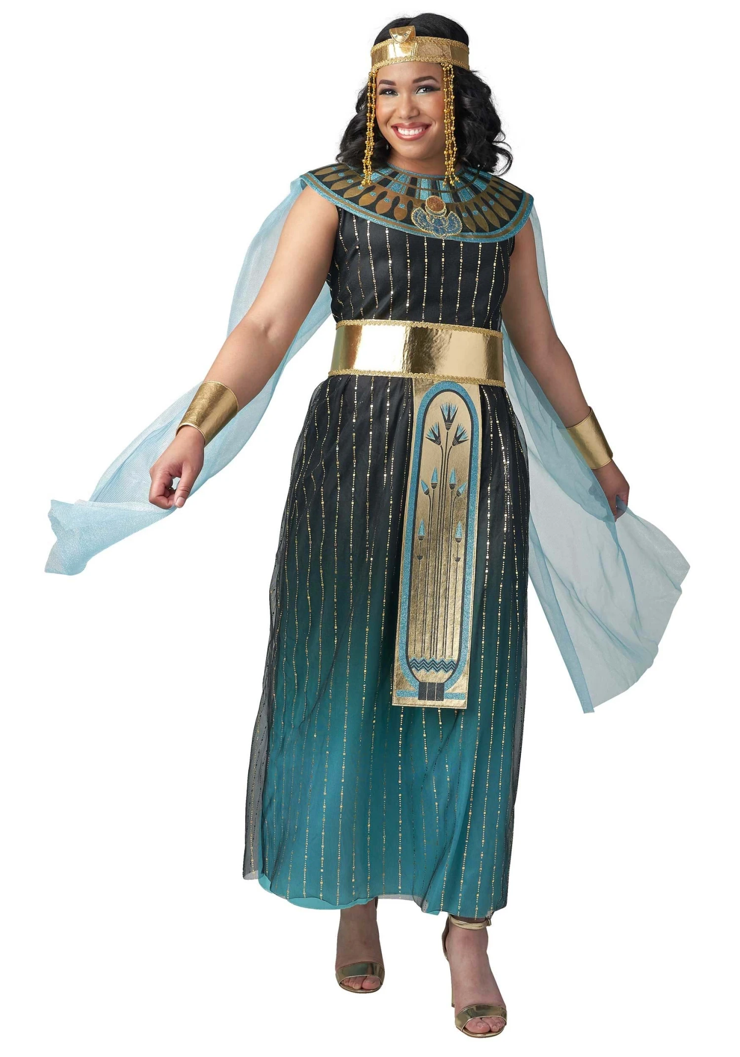 Teal Ombre Cleopatra Costume For Women 3 Teal Ombre Cleopatra Costume For Women