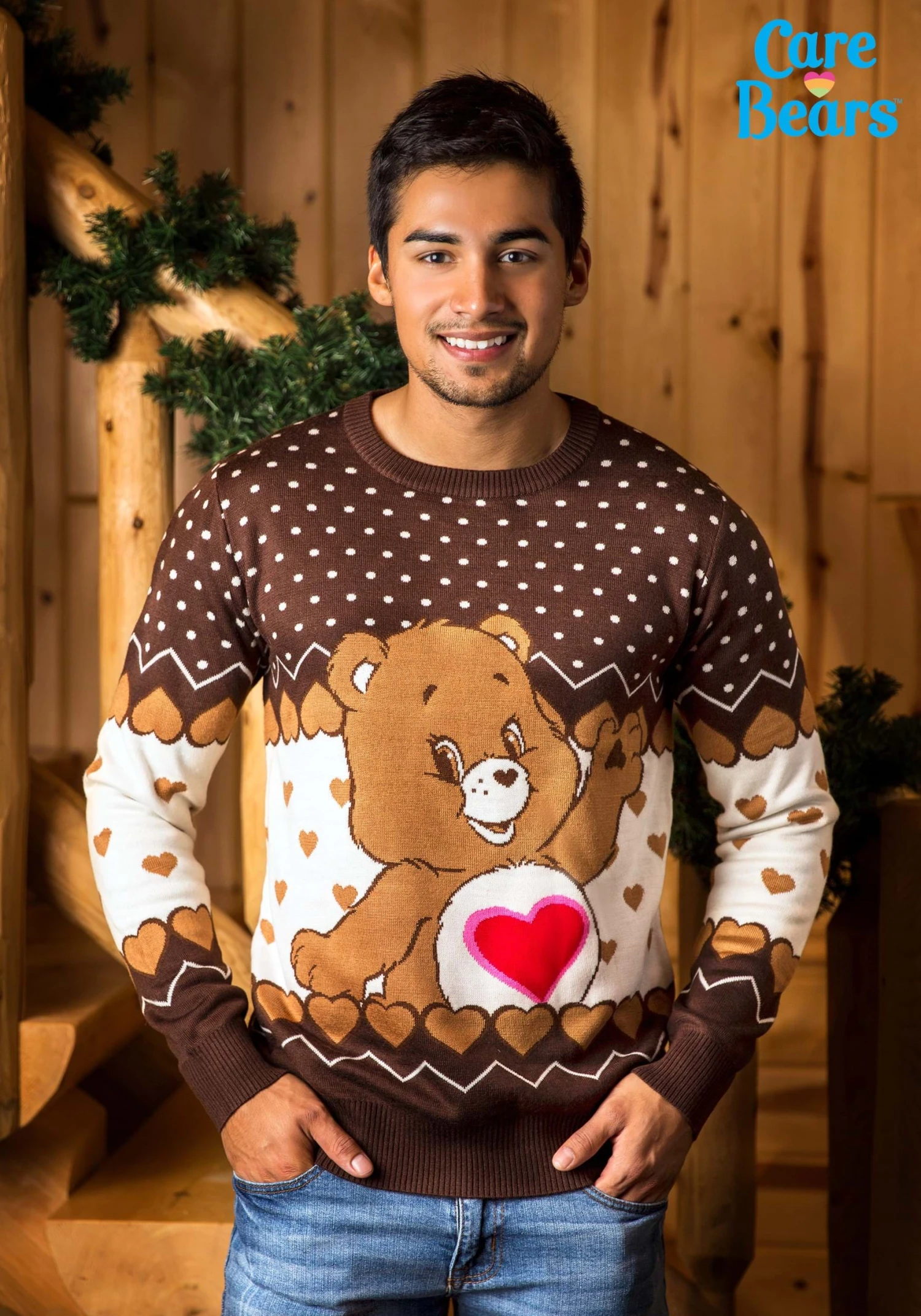 Tenderheart Bear Care Bears Ugly Christmas Sweater For Adults 4 Tenderheart Bear Care Bears Ugly Christmas Sweater For Adults - Image 2