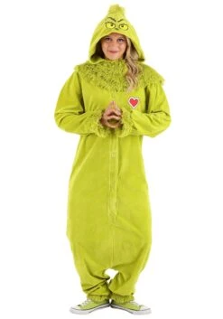 Dr. Seuss The Grinch Jumpsuit Adult Costume -Halloween Costumes adult the grinch jumpsuit costume