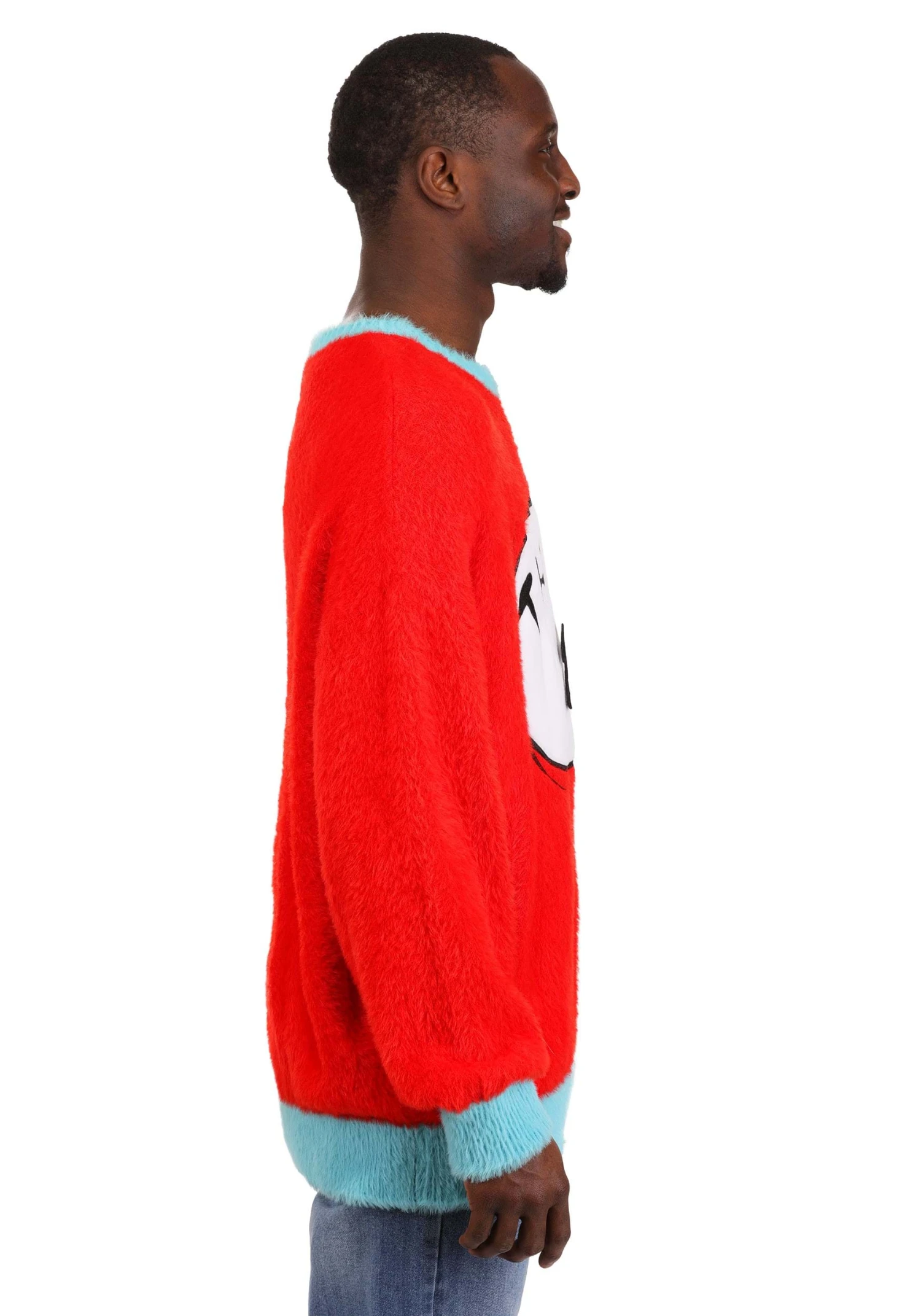 Dr. Seuss Adult Thing 1 & 2 Christmas Sweater 7 Dr. Seuss Adult Thing 1 & 2 Christmas Sweater - Image 5