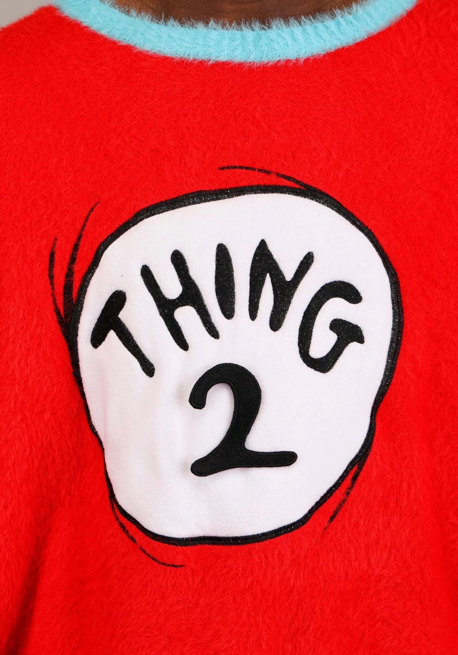 Dr. Seuss Adult Thing 1 & 2 Christmas Sweater 11 Dr. Seuss Adult Thing 1 & 2 Christmas Sweater - Image 9