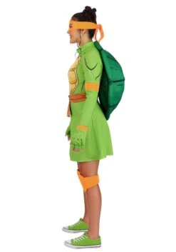 Teenage Mutant Ninja Turtles Michelangelo Women's Costume Dress -Halloween Costumes adult tmnt michelangelo costume dress alt 7