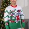 Tom And Jerry Scenic Adult Ugly Christmas Sweater -Halloween Costumes adult tom and jerry scenic ugly christmas sweater