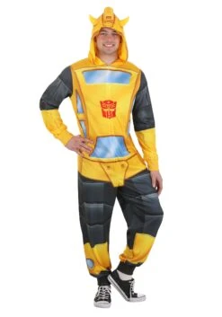 Hasbro Adult Transformers Bumblebee Union Suit 7 Hasbro Adult Transformers Bumblebee Union Suit -Halloween Costumes adult transformers bumblebee union suit alt 3