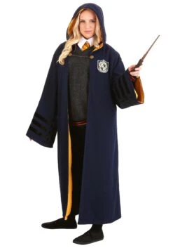 Adult Vintage Harry Potter Hogwarts Hufflepuff Costume Robe -Halloween Costumes adult vintage harry potter hogwarts hufflepuff rob alt 2