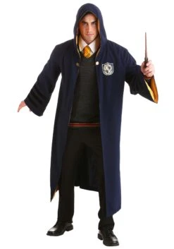 Adult Vintage Harry Potter Hogwarts Hufflepuff Costume Robe -Halloween Costumes adult vintage harry potter hogwarts hufflepuff rob alt 3