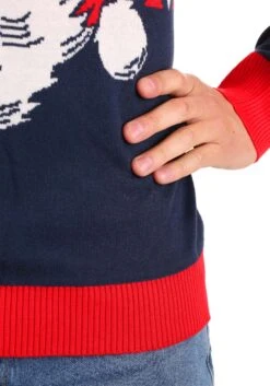 Adult Vintage Santa Ugly Christmas Sweater -Halloween Costumes adult vintage santa ugly christmas sweater alt 11