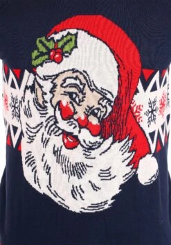 Adult Vintage Santa Ugly Christmas Sweater -Halloween Costumes adult vintage santa ugly christmas sweater alt 9