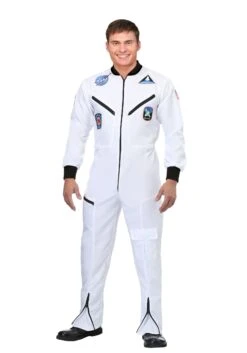 White Astronaut Jumpsuit Adult Costume 7 White Astronaut Jumpsuit Adult Costume -Halloween Costumes adult white astronaut jumpsuit costume 2