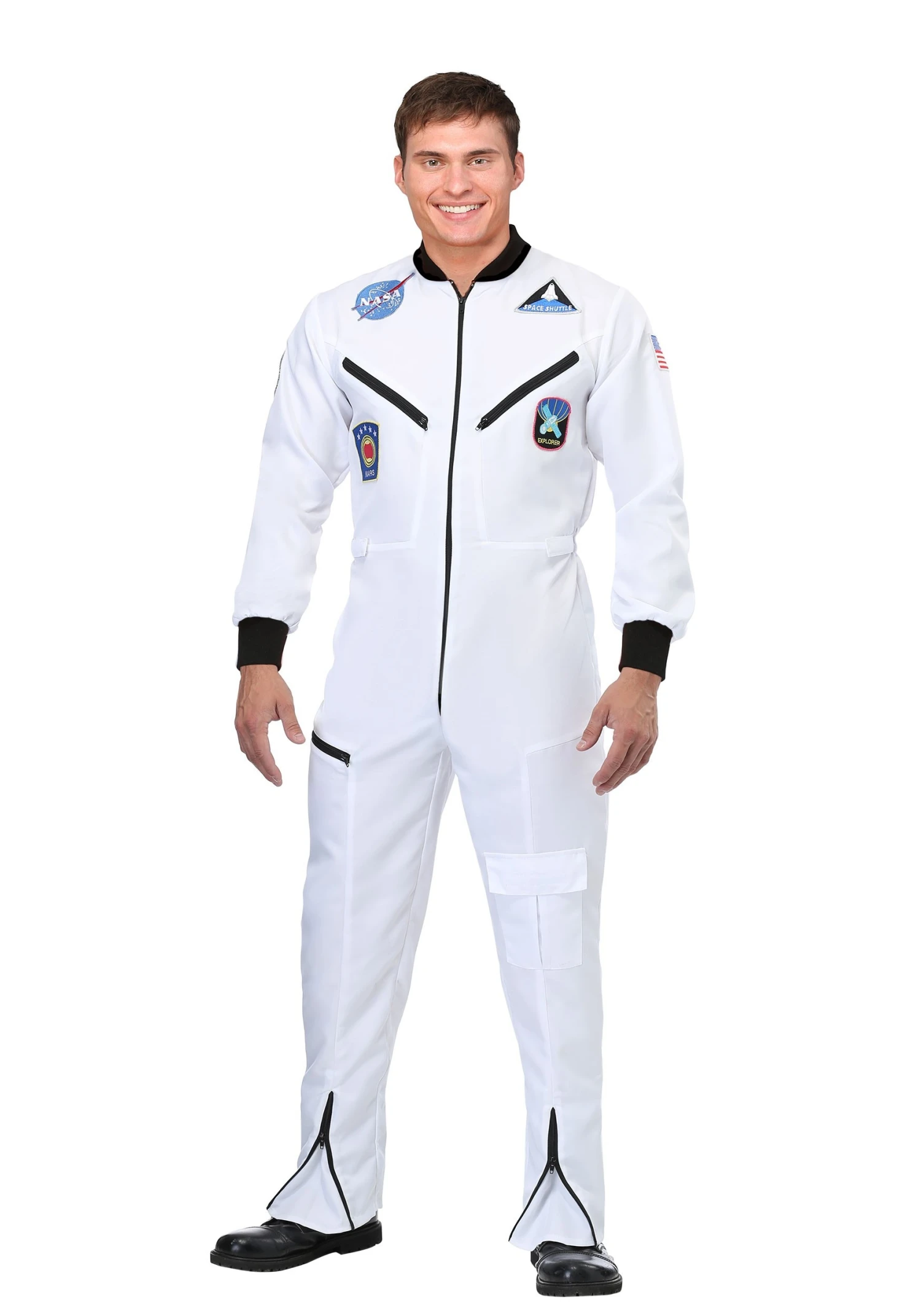 White Astronaut Jumpsuit Adult Costume 5 White Astronaut Jumpsuit Adult Costume - Image 3