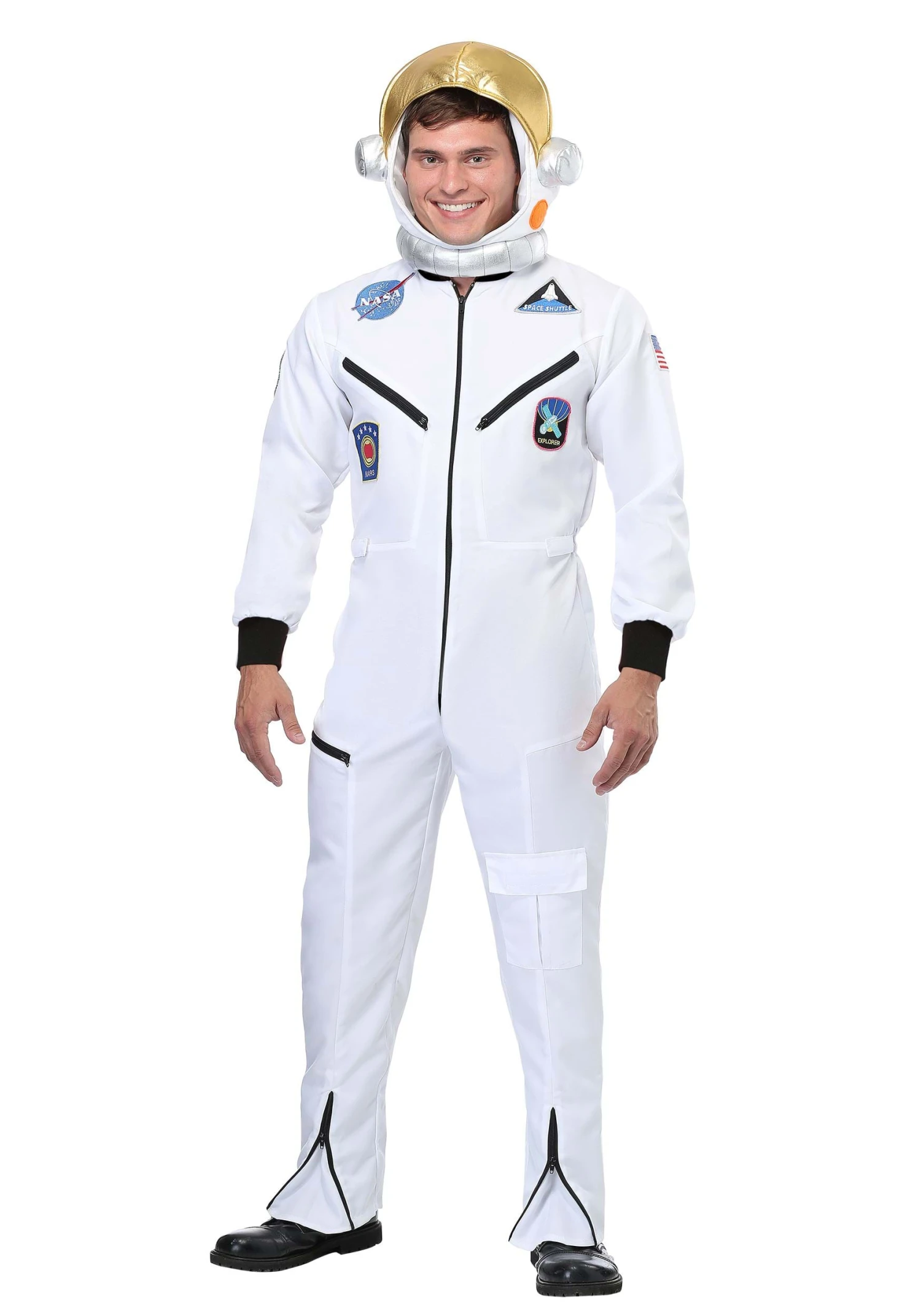 White Astronaut Jumpsuit Adult Costume 3 White Astronaut Jumpsuit Adult Costume