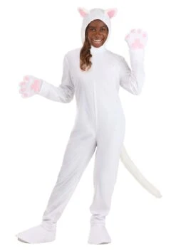 White Cat Costume For Adults