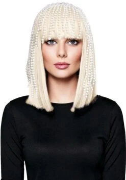 Fun World Women's White Pearl Costume Wig