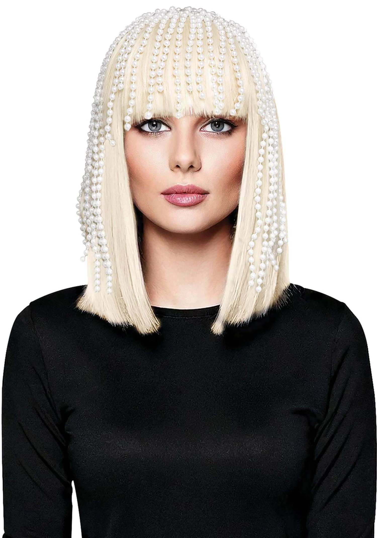 Fun World Women's White Pearl Costume Wig 3 Fun World Women's White Pearl Costume Wig