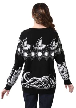 Witch Spellcraft And Curios Halloween Sweater For Adults -Halloween Costumes adult witch spellcraft and curios ugly halloween sweater upd 1