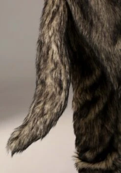 Wolf Costume With Mouth Mover Mask For Adults -Halloween Costumes adult wolf costume with mouth mover mask alt 10