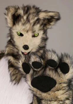 Wolf Costume With Mouth Mover Mask For Adults -Halloween Costumes adult wolf costume with mouth mover mask alt 3